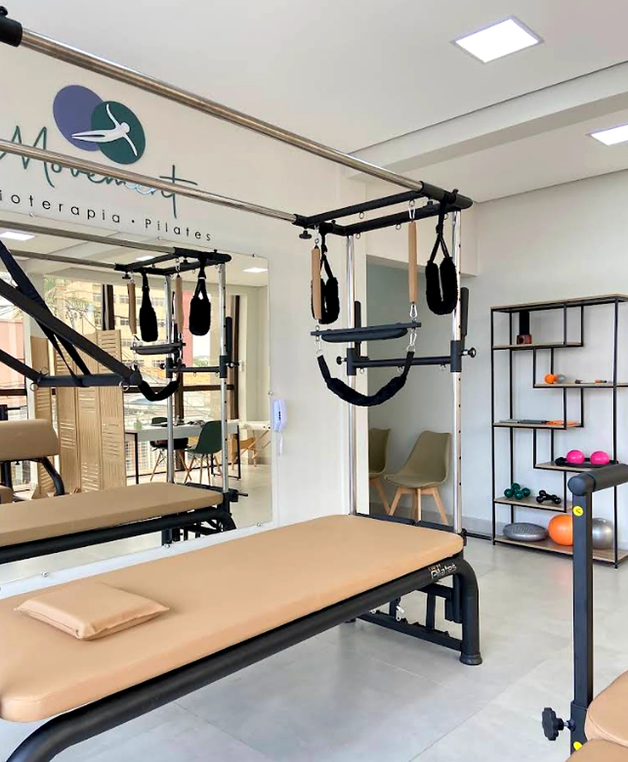 Equipamentos de pilates na Clínica Movement